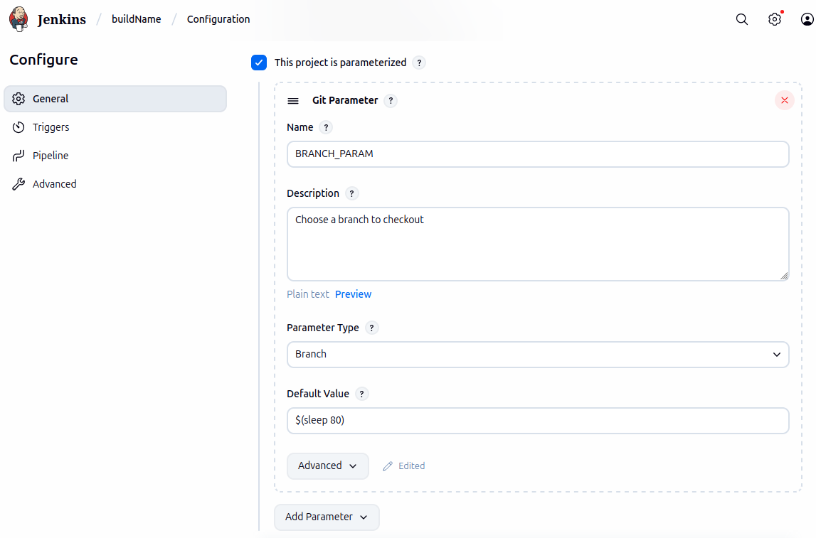 A pipeline config with an exploit in it