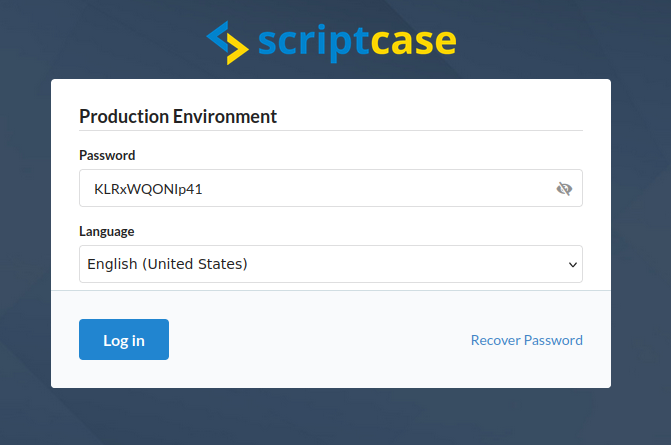 ScriptCase authentication prompt